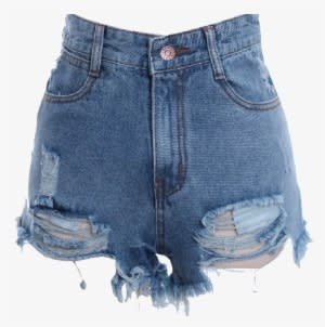 High Waisted Distressed Denim Shorts - Swag Outfit Ideas For Summer Transparent PNG - 456x460 - Free Download on - Summer Transparent PNG Free Download