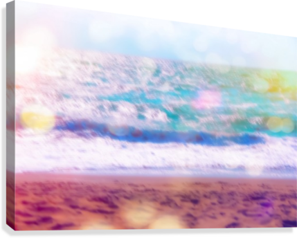 Sandy Beach With Blue Wave And Summer Light Bokeh Background - Beach Transparent PNG - 429x344 - Free Download on - Transparent PNG Free Download