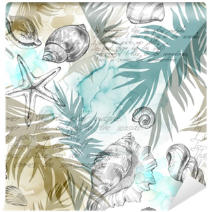 Summer Party Holiday Background, Watercolor Illustration - Concha Do Mar Textura Transparent PNG - 400x400 - Free Download on - Transparent PNG Free Download