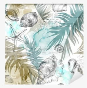 Summer Party Holiday Background, Watercolor Illustration - Concha Do Mar Textura Transparent PNG - 400x400 - Free Download on - Summer Transparent PNG Free Download