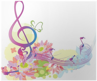 Summer Music With Decorative Treble Clef Poster • Pixers® - Spring Band Concert Clip Art Transparent PNG - 400x400 - Free Download on - Transparent PNG Free Download
