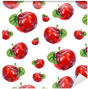 Watercolor Summer Insulated Red Apple Pattern Wallpaper - Pinpix Decorative Bulletin Boards 24x16 With Satin Transparent PNG - 400x400 - Free Download on - Transparent PNG Free Download