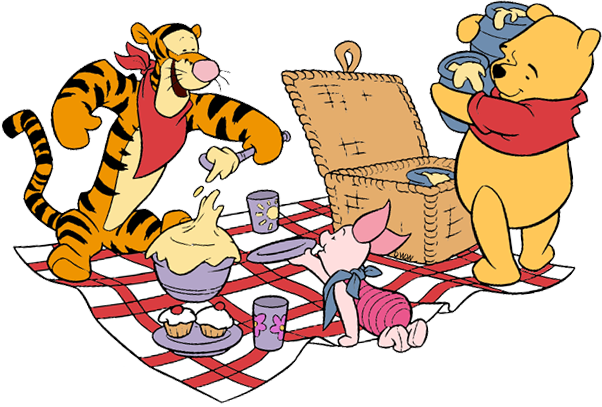 Clipart Summer Winnie The Pooh - Winnie The Pooh Picnic Transparent PNG - 602x407 - Free Download on - Transparent PNG Free Download