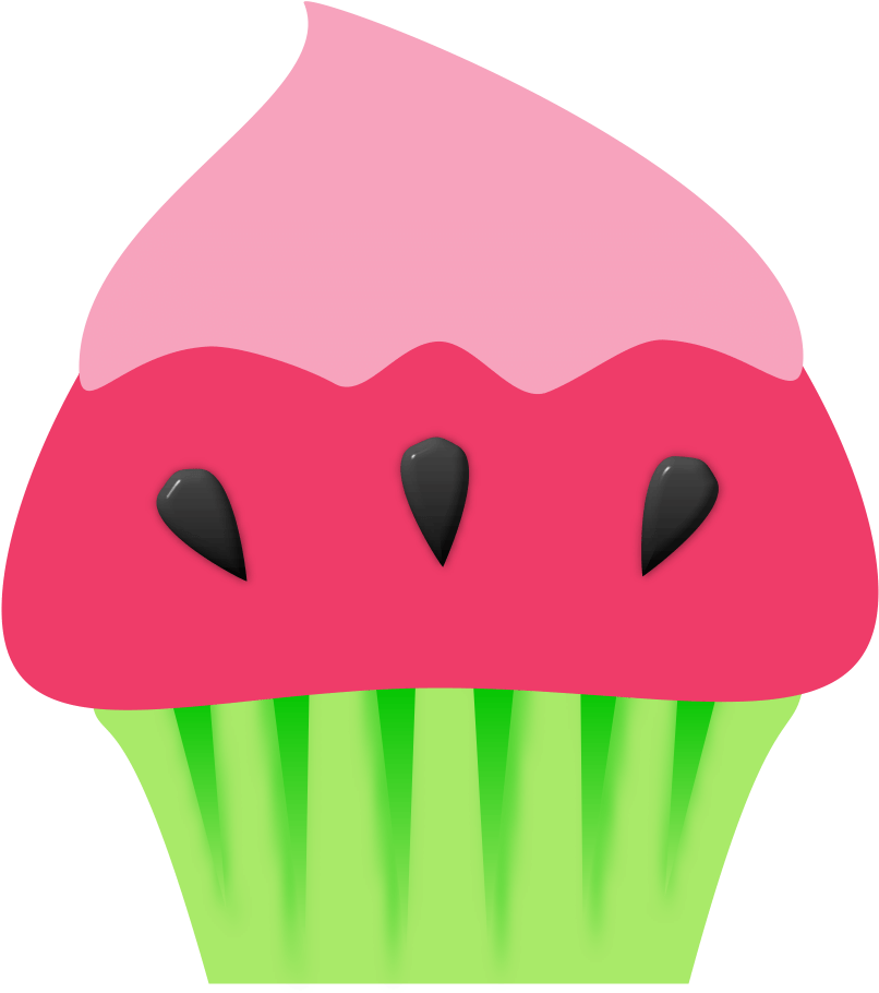 Watermelon-cupcake Watermelon Clipart, Watermelon Cupcakes, - Cupcake Water Melon Clip Art Transparent PNG - 571x557 - Free Download on - Transparent PNG Free Download