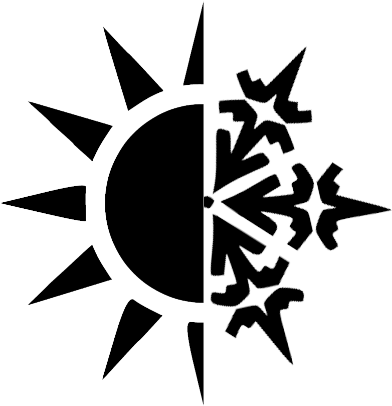 The Logo That Was Finalised By The Group And Created - Sun And Moon Wolves Tattoo Transparent PNG - 827x830 - Free Download on - Transparent PNG Free Download