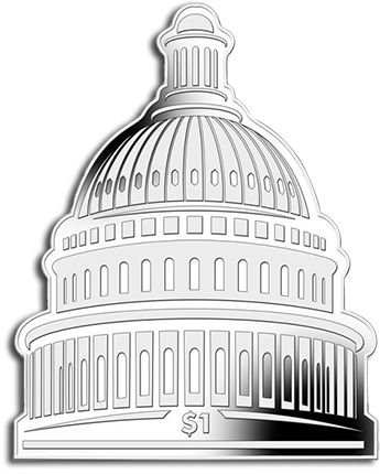 In 2014, Scaffolding Was Erected Around The Dome For - Capitol Building Shaped Coin - 2017 Uncirculated Nickel Transparent PNG - 345x430 - Free Download on - Transparent PNG Free Download