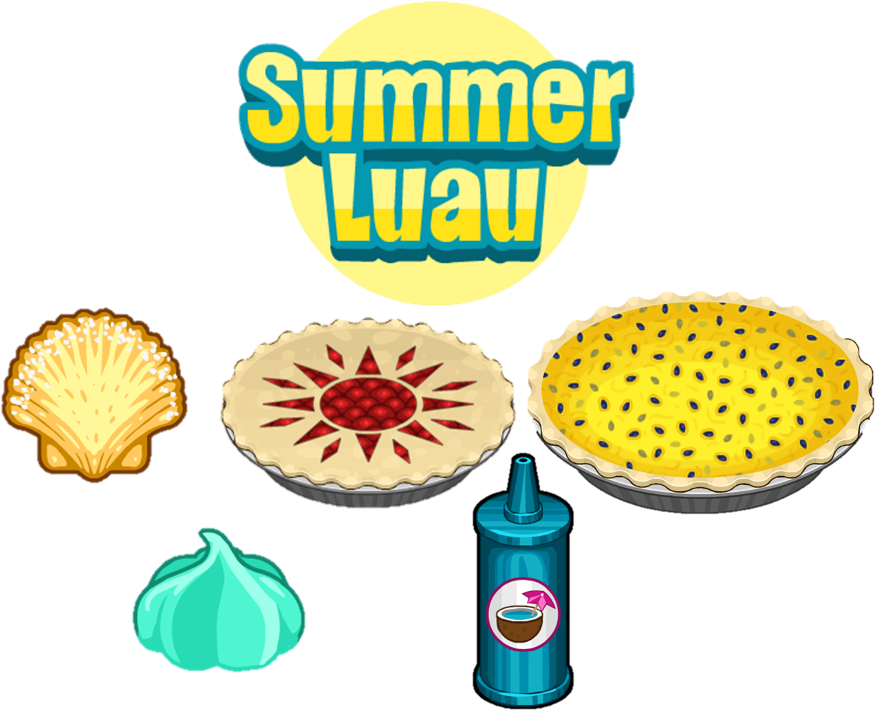 Summer Luau Ingredients - De Papa Louie Donuteria Transparent PNG - 1297x1040 - Free Download on - Transparent PNG Free Download