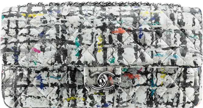 Chanel Hand Painted Calfskin Flap Medium Bag - 2014 Chanel Graffiti Flap Transparent PNG - 846x1080 - Free Download on - Summer Transparent PNG Free Download