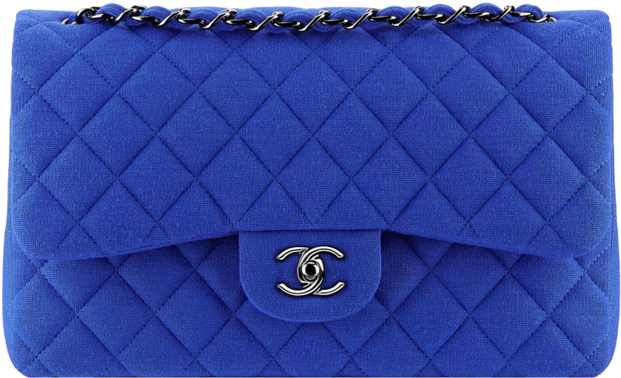 Chanel Medium Blue Jersey Flap Bag - Wallet Transparent PNG - 846x1080 - Free Download on - Summer Transparent PNG Free Download