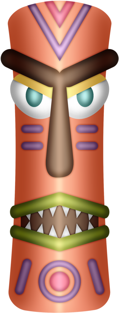 Hawaiian Aloha Tropical Moana Hawaiian, Hawaiian Crafts, - Mascaras Hawaianas En Png Transparent PNG - 400x1024 - Free Download on - Transparent PNG Free Download