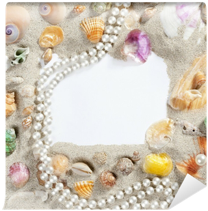 Border Frame Summer Beach Shell Pearl Necklace Wall - Necklace Transparent PNG - 400x400 - Free Download on - Transparent PNG Free Download