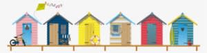 Beach Huts Border Window Cling - Beach Hut Transparent PNG - 550x550 - Free Download on - Transparent PNG Free Download