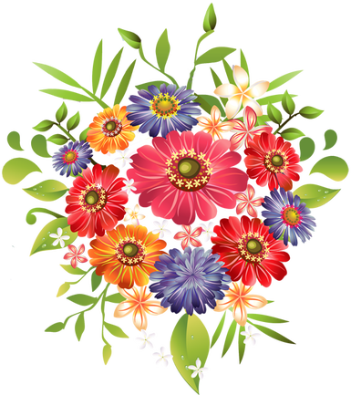 Victorian Summer Flowers Clip Art - Bouquet Of Flowers Clip Art Png Transparent PNG - 385x433 - Free Download on - Transparent PNG Free Download