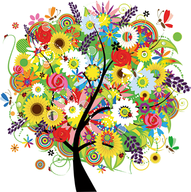Summer Flowers Wall Sticker - 花 の イラスト かわいい Transparent PNG - 374x377 - Free Download on - Summer Transparent PNG Free Download