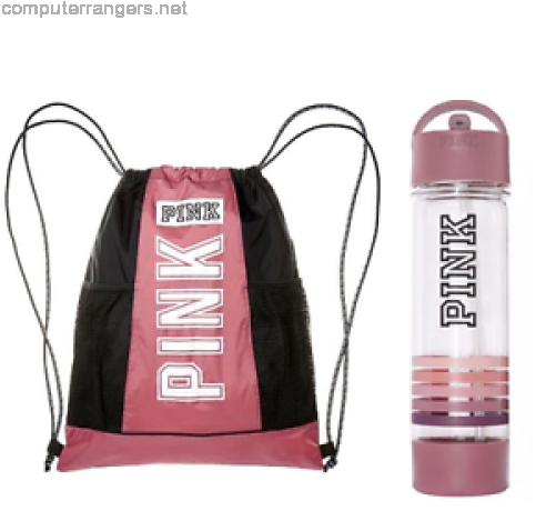 Summer Main Victoria Secret Pink Drawstring Backpack - Victoria's Secret Pink Water Bottle Soft Begonia Transparent PNG - 500x550 - Free Download on - Transparent PNG Free Download