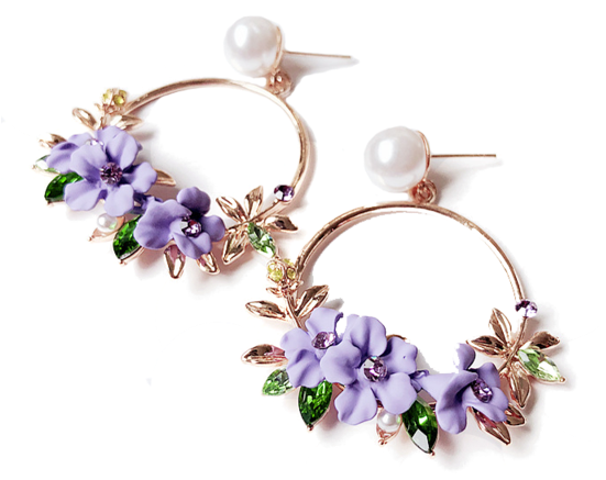 Simulated Pearl & Flower Summer Earings - Pearl Transparent PNG - 600x600 - Free Download on - Transparent PNG Free Download