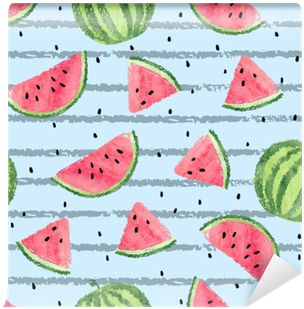 Seamless Watermelon Pattern - Watermelon Wallpaper Watercolor Transparent PNG - 400x400 - Free Download on - Transparent PNG Free Download