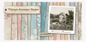 I Have Used Some Lovely Papers From The Vintage Summer - Road Bicycle Transparent PNG - 1000x450 - Free Download on - Summer Transparent PNG Free Download