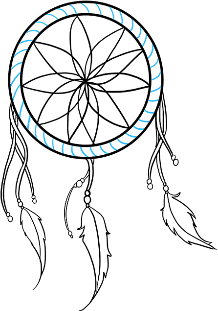 How To Draw A Dream Catcher Really Easy Drawing Tutorial - Simple Dream Catcher Drawing Transparent PNG - 680x678 - Free Download on - Transparent PNG Free Download