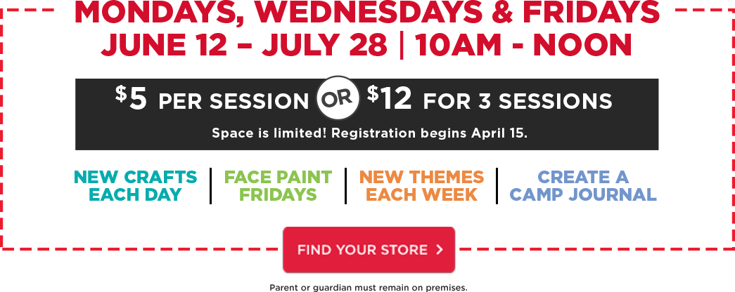 Enjoy Arts And Crafts This Summer At Area Michaels - Michaels Camp Creativity 2017 Transparent PNG - 1045x416 - Free Download on - Transparent PNG Free Download