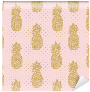 Seamless Pattern With Gold Pineapples On Polka Dot - Seedless Fruit Transparent PNG - 400x400 - Free Download on - Transparent PNG Free Download