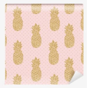 Seamless Pattern With Gold Pineapples On Polka Dot - Seedless Fruit Transparent PNG - 400x400 - Free Download on - Summer Transparent PNG Free Download