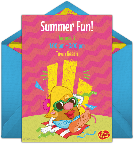 Potato Head Summer Online Invitation - Fictional Character Transparent PNG - 650x650 - Free Download on - Transparent PNG Free Download