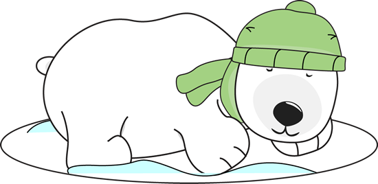 Polar Bear Sleeping In The Snow Clip Art - Winter Polar Bear Clipart - Free Transparent PNG Clipart Images Download. - Transparent PNG Free Download