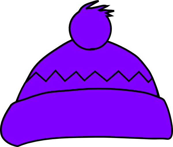 Purple Winter Hat Clip Art At Clker - Winter Hat Clip Art - Free Transparent PNG Clipart Images Download. - Transparent PNG Free Download