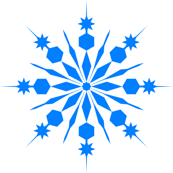 Snow Clipart Blue Snowflake - Free Winter Clip Art - Free Transparent PNG Clipart Images Download. - Transparent PNG Free Download