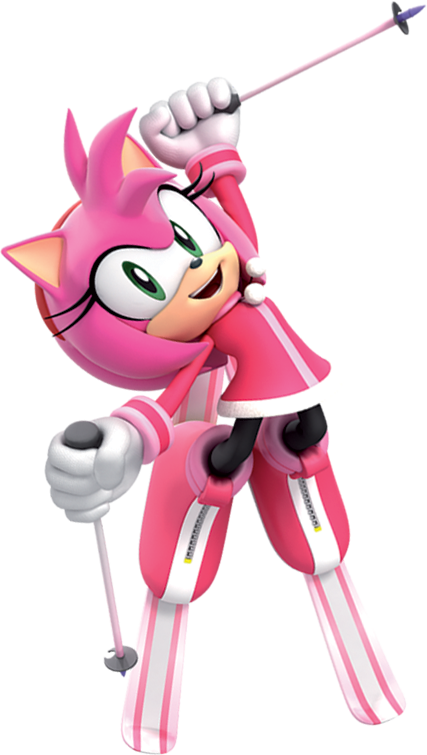 Amy Rose Wallpaper Entitled Amy - Mario And Sonic At The Olympic Winter Games Amy - Free Transparent PNG Clipart Images Download. - Transparent PNG Free Download