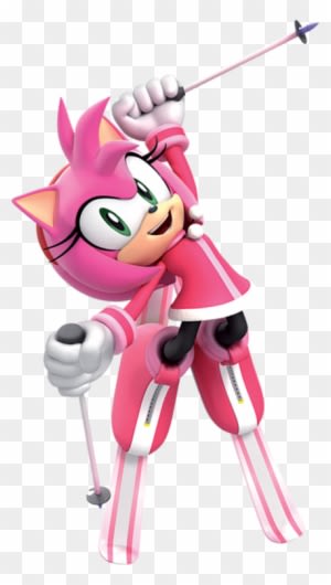 Amy Rose Wallpaper Entitled Amy - Mario And Sonic At The Olympic Winter Games Amy - Free Transparent PNG Clipart Images Download. - Transparent PNG Free Download