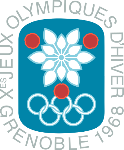 The Emblem Represents A Snow Crystal And Three Red - Grenoble Winter Olympics 1968 - Free Transparent PNG Clipart Images Download. - Transparent PNG Free Download