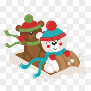 Christmas Polar Bear Sledding Svg Scrapbook Cut File - Winter Polar Bear Clipart - Free Transparent PNG Clipart Images Download. - Transparent PNG Free Download
