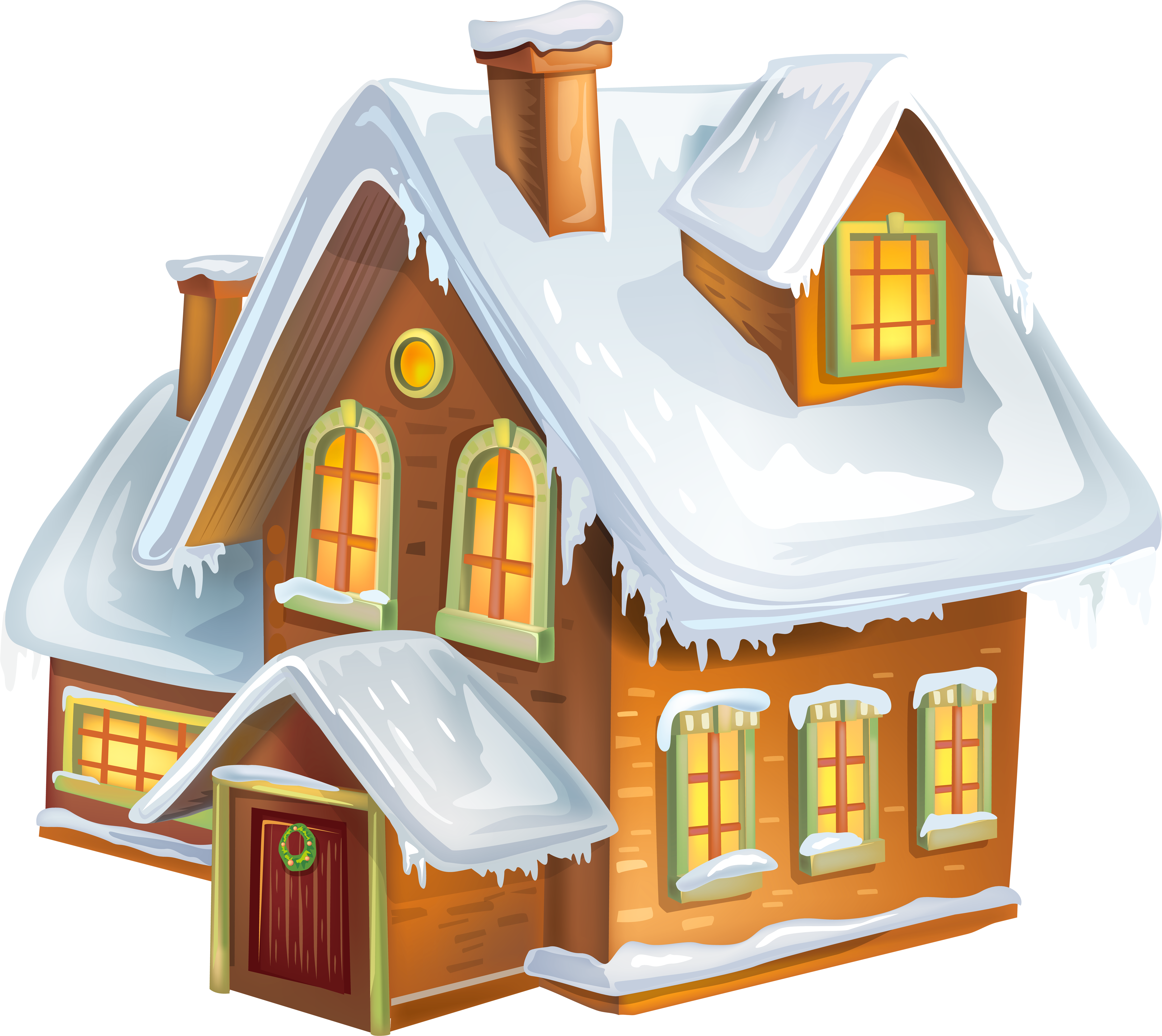 Christmas Winter House Transparent Png Clip Art Image - Winter House Png - Free Transparent PNG Clipart Images Download. - Transparent PNG Free Download