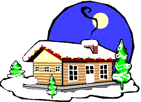 Cozy Cabin Nestled In The Snow With Smoke Drifting - Winter Clip Art - Free Transparent PNG Clipart Images Download. - Transparent PNG Free Download