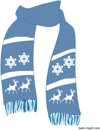 Light Blue Scarf, Free Winter Season Clip Art - Winter - Free Transparent PNG Clipart Images Download. - Transparent PNG Free Download