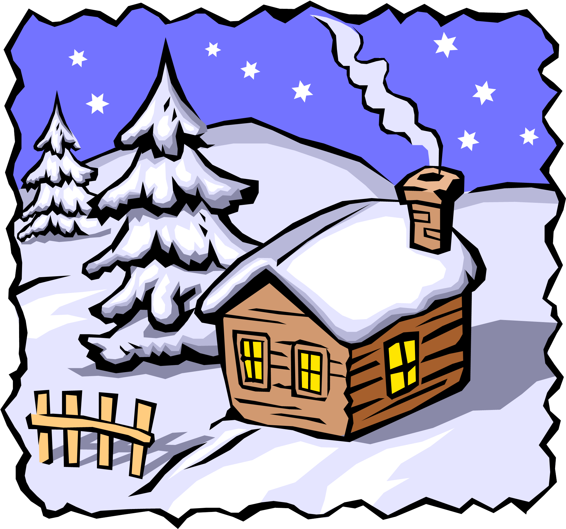 Winter Scenes Royalty Free Vector Clip Art Illustration - Winter Season Clip Art - Free Transparent PNG Clipart Images Download. - Transparent PNG Free Download