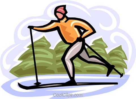 Cross Country Skiing Royalty Free Vector Clip Art Illustration - Winter - Free Transparent PNG Clipart Images Download. - Transparent PNG Free Download