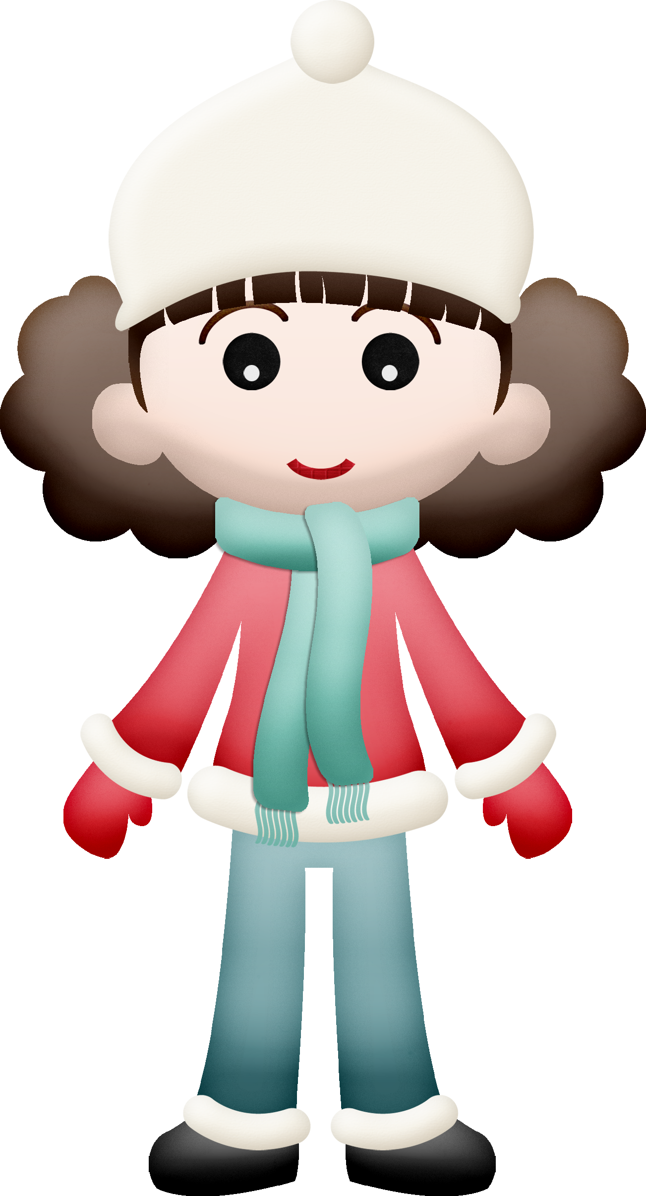 Winter Little Girl Clip Art - Winter Girls Clipart - Free Transparent PNG Clipart Images Download. - Transparent PNG Free Download