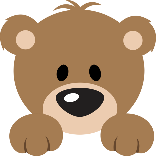 Cute Bear Peeker For Winter Reading - Cartoon Teddy Bear Face - Free Transparent PNG Clipart Images Download. - Transparent PNG Free Download