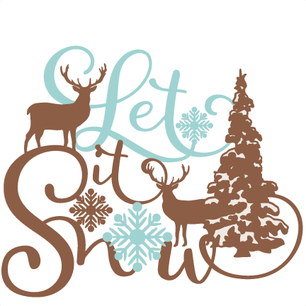 Let It Snow Phrase Winter Scene Svg Scrapbook Cut File - Let It Snow Svg Free - Free Transparent PNG Clipart Images Download. - Transparent PNG Free Download