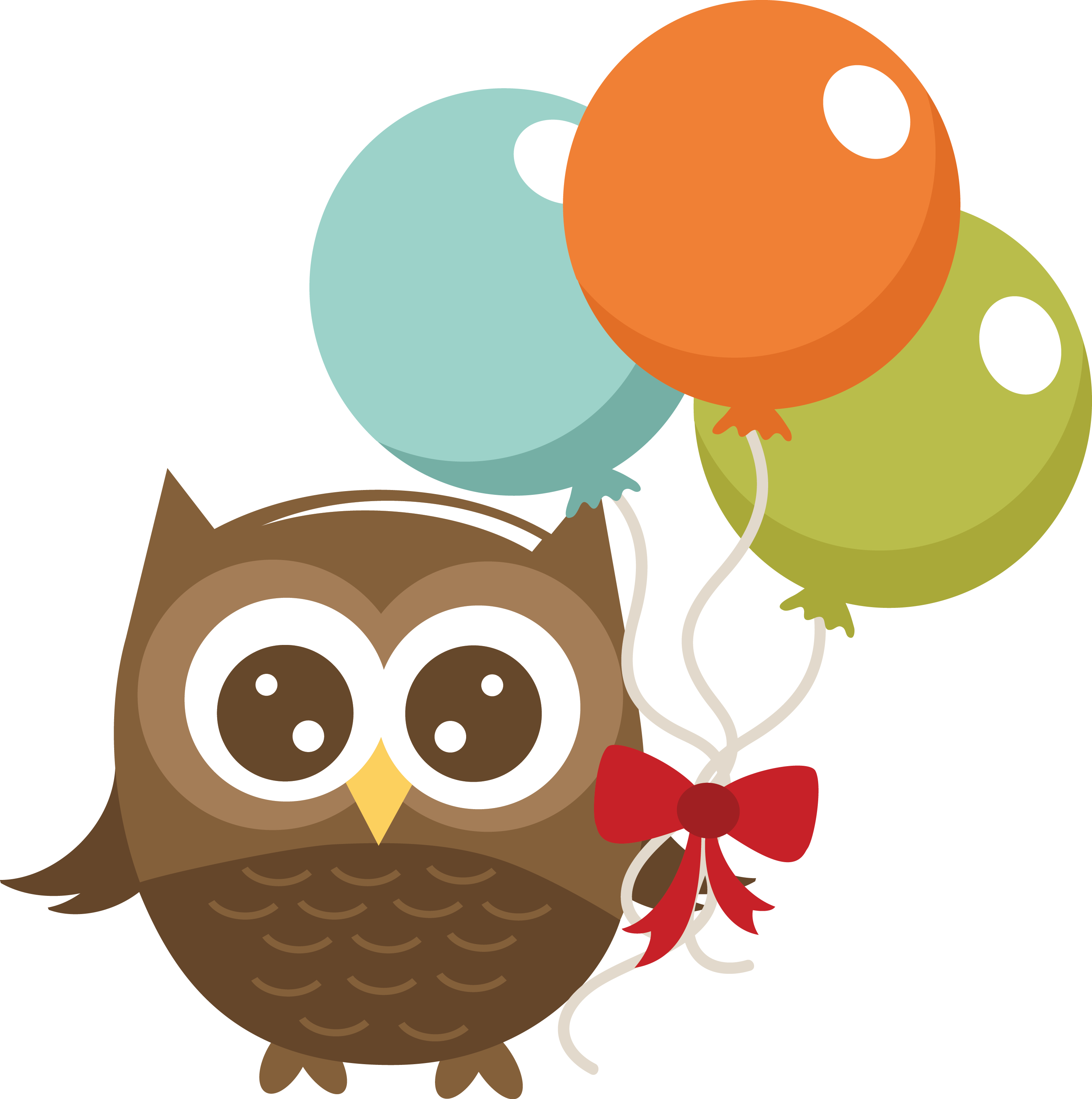 Balloon Clipart Winter - Owl Birthday Clip Art - Free Transparent PNG Clipart Images Download. - Transparent PNG Free Download