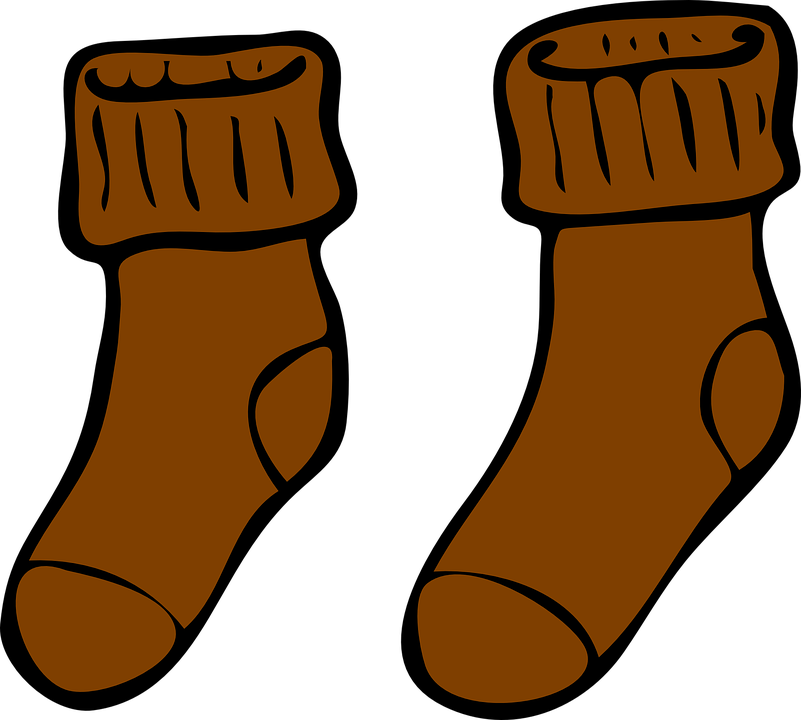 Socks Winter Christmas Socks Brown Clothin - Socks Clip Art - Free Transparent PNG Clipart Images Download. - Transparent PNG Free Download