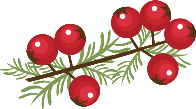 Holley Clipart Winter - Christmas Berries Clip Art - Free Transparent PNG Clipart Images Download. - Transparent PNG Free Download