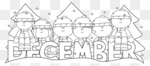 Month Season Winter Clipart - December Clip Art Black And White - Free Transparent PNG Clipart Images Download. - Transparent PNG Free Download