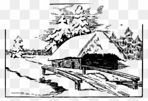 Winter Clipart Winter Scenery - Clip Art Black And White Nature - Free Transparent PNG Clipart Images Download. - Winter Transparent PNG Free Download