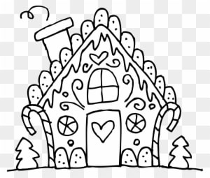 Cute Winter House Clipart - Christmas Coloring Pages Gingerbread House - Free Transparent PNG Clipart Images Download. - Winter Transparent PNG Free Download