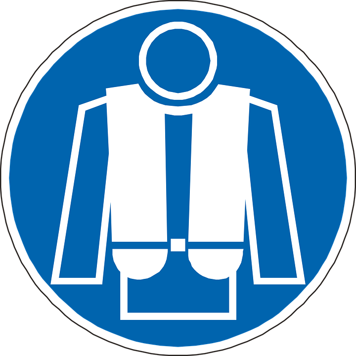 Winter Coat Clipart 13, Buy Clip Art - Wear Life Jacket Sign - Free Transparent PNG Clipart Images Download. - Transparent PNG Free Download