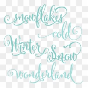 Winter Words Svg Scrapbook Title Winter Svg Cut File - Scalable Vector Graphics - Free Transparent PNG Clipart Images Download. - Winter Transparent PNG Free Download